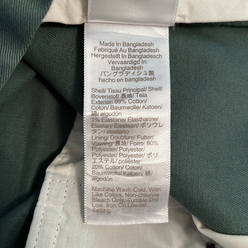 NWT J.Crew Factory Green Slim Flex Chino Pant 38x32 - Picture 2 of 2